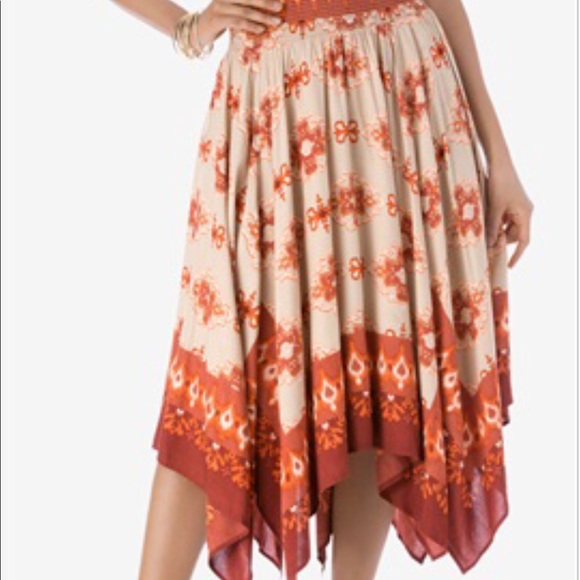 Denim 24/7 Dresses & Skirts - Plus size Hankie Hem Boho Aztec Maxi Skirt 18W 20W